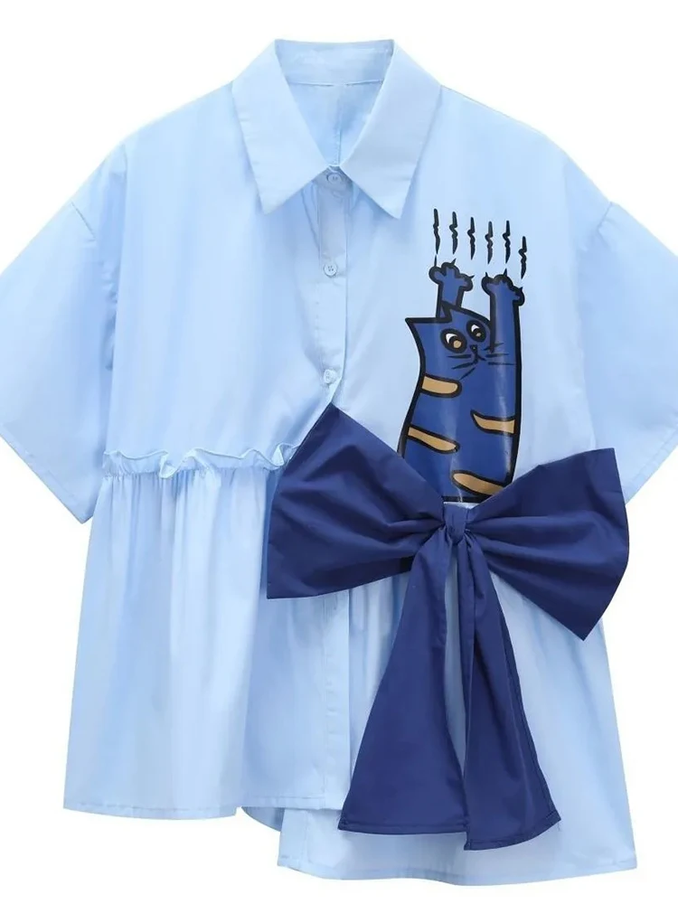 3D Printing Ideas - Zoki 3D Bow Cute Shirt Wanita