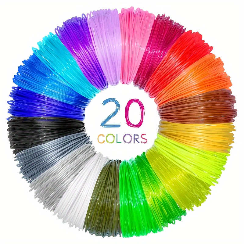 3D Printing Nylon Filament - Set Pena Cetak 3D 20 Warna