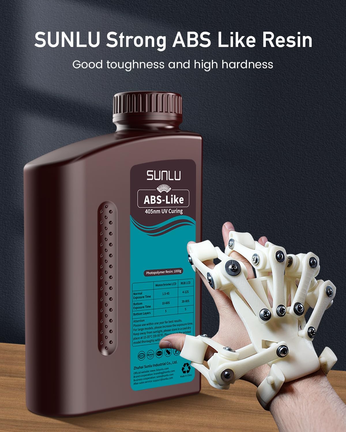 3D Printing Uv Sensitive Resin - Resin SUNLU Mirip ABS 405nm 1KG