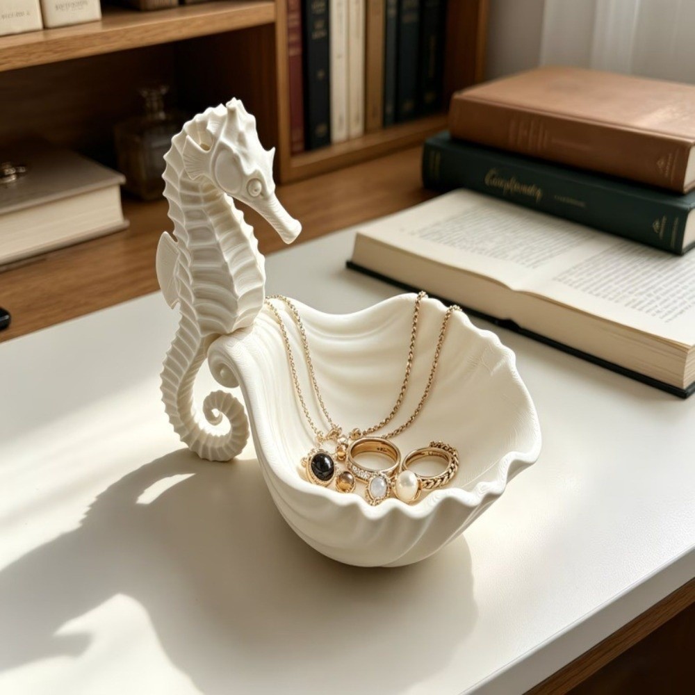 3D Printing Ring Holder - Baki Penyimpanan Berbentuk Kuda Laut Cetak