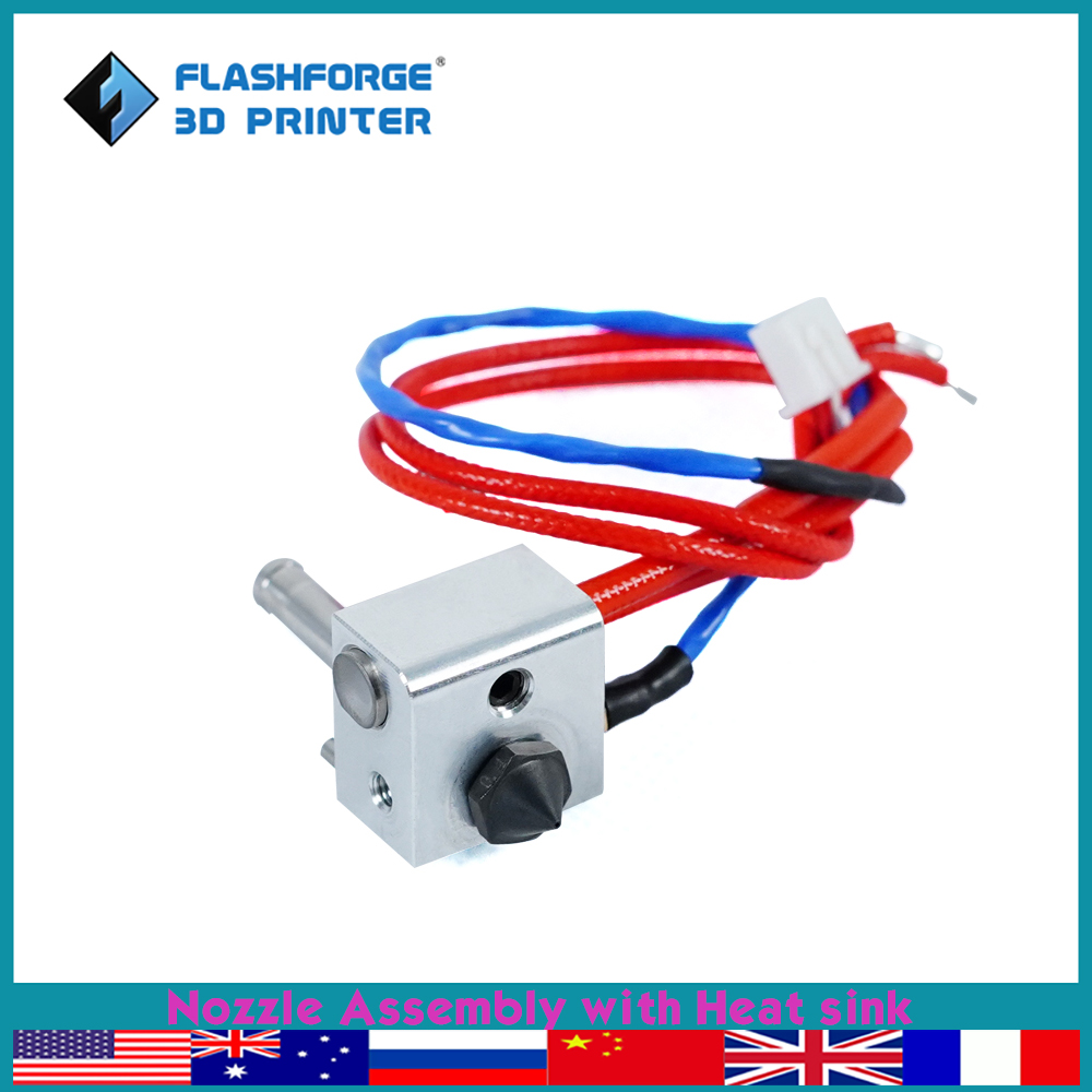Nozzle 0.4Mm Hardened - Rakitan Nosel FLASHFORGE dengan Heat Sink