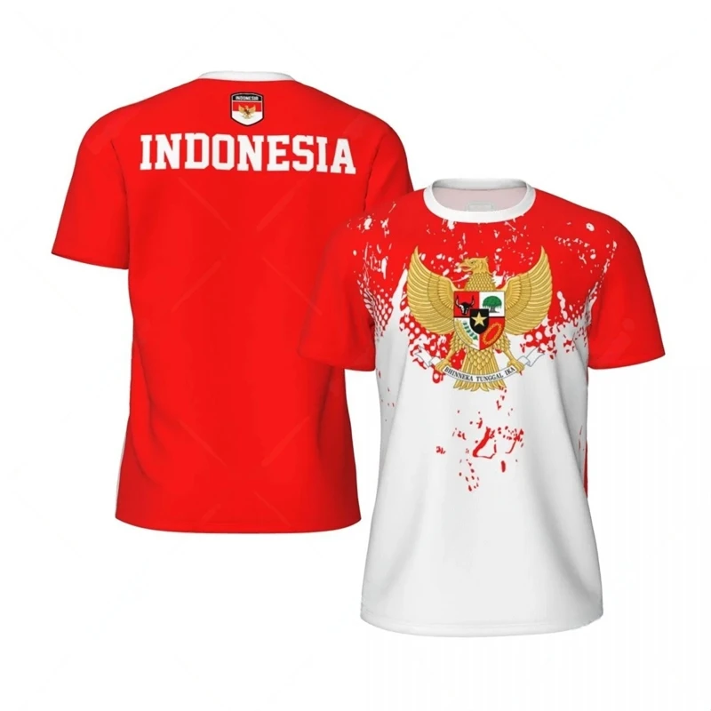 3D Printing Indonesia - Kaos Bola Flag Indonesia Fashion Pria,