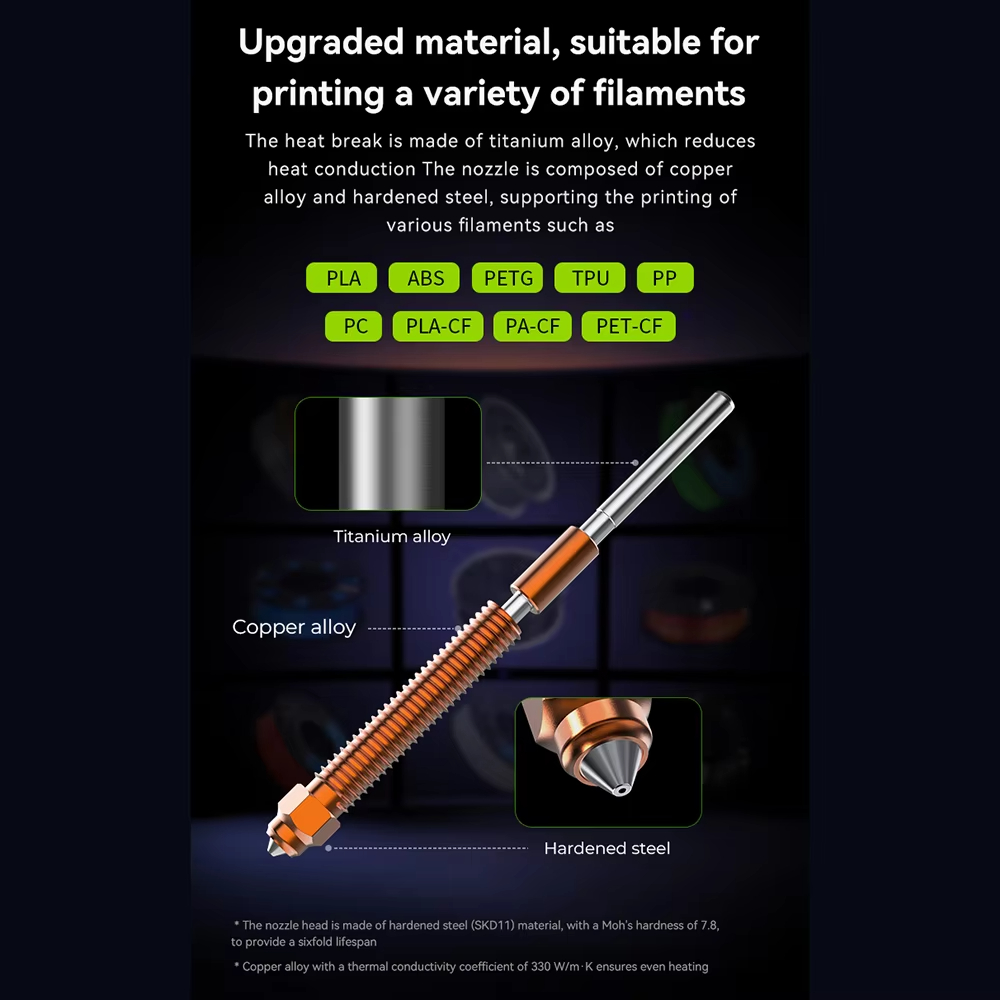 Nozel Baja Keras Unicorn untuk - Nozzle 0.4Mm Hardened ulasan dan harga