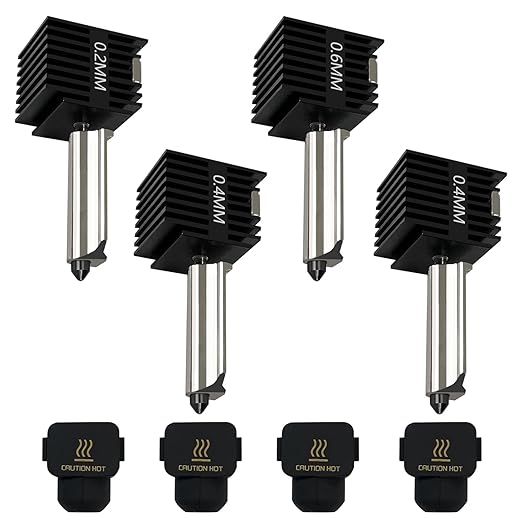 4 Paket A1 Mini/A1 Hotend Prin - Nozzle 0.4Mm Hardened ulasan dan harga