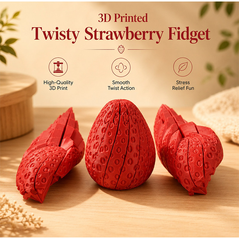Telur Stroberi Putar 3D Diceta - 3D Printing Food ulasan dan harga
