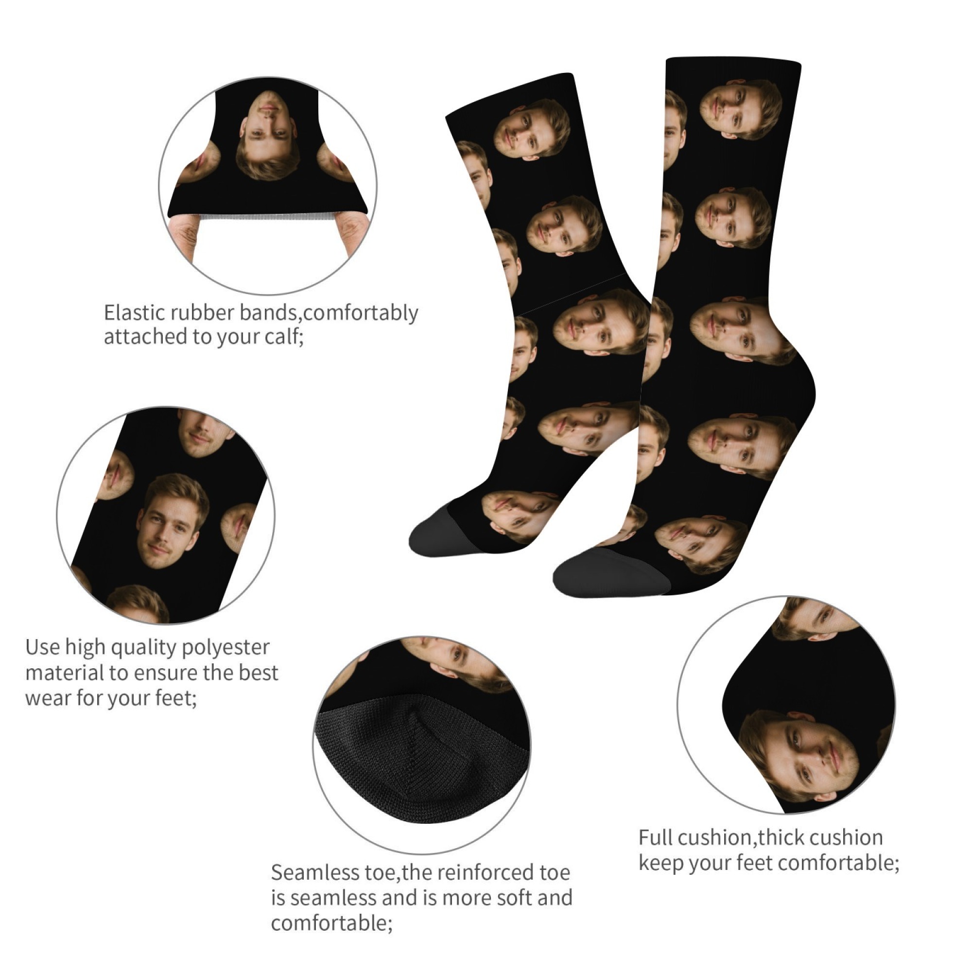 Kaus Kaki Foto Wajah Lucu yang - 3D Printing Design Free ulasan dan harga