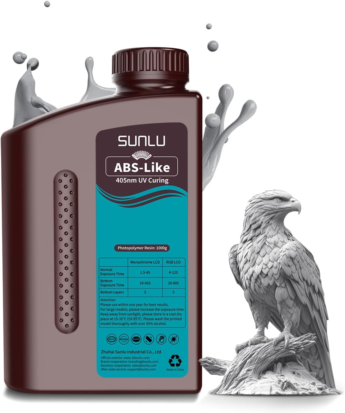 Resin SUNLU Mirip ABS 405nm 1K - 3D Printing Uv Sensitive Resin ulasan dan harga