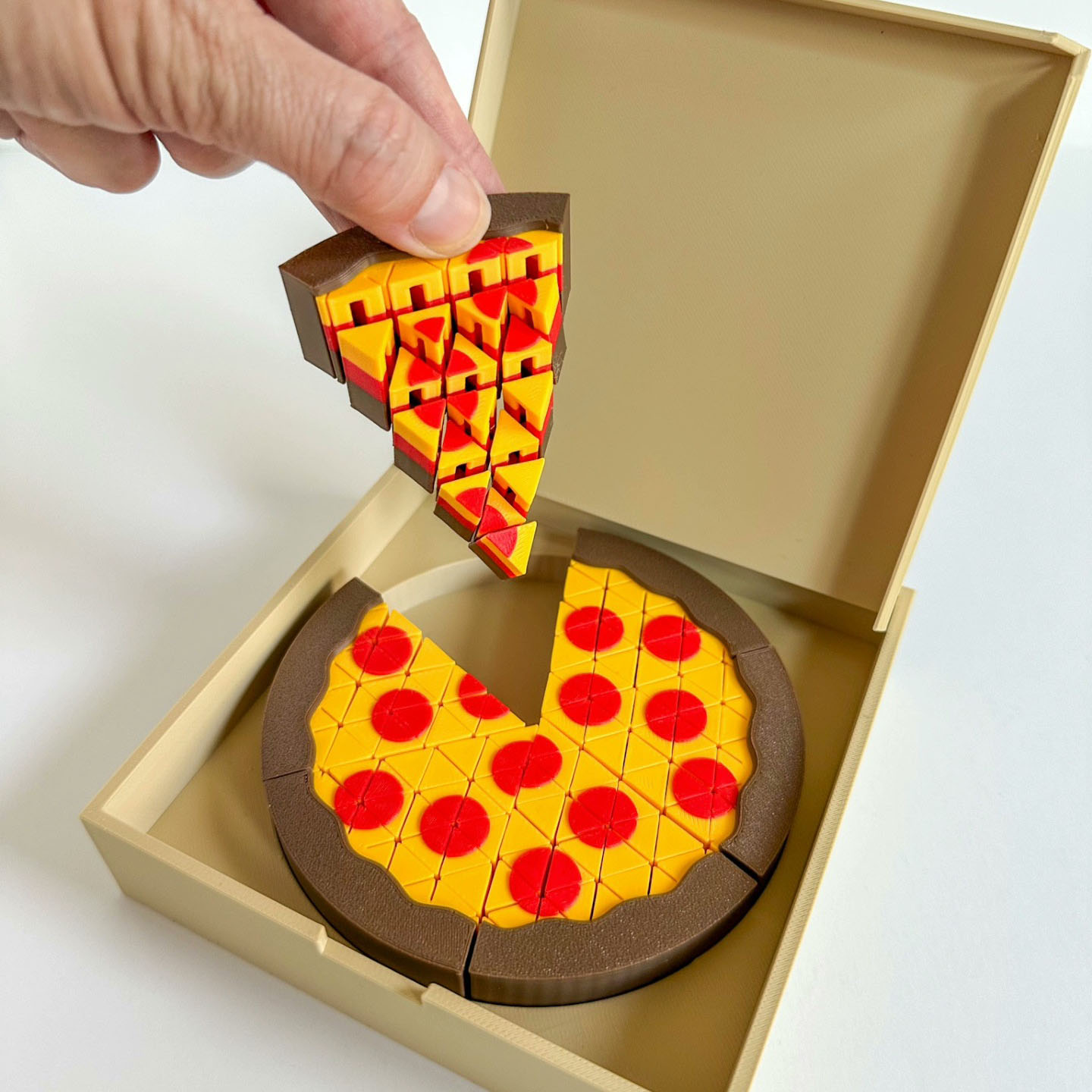Patung Mini Pizza Cetak 3D, Ma - 3D Printing Food ulasan dan harga