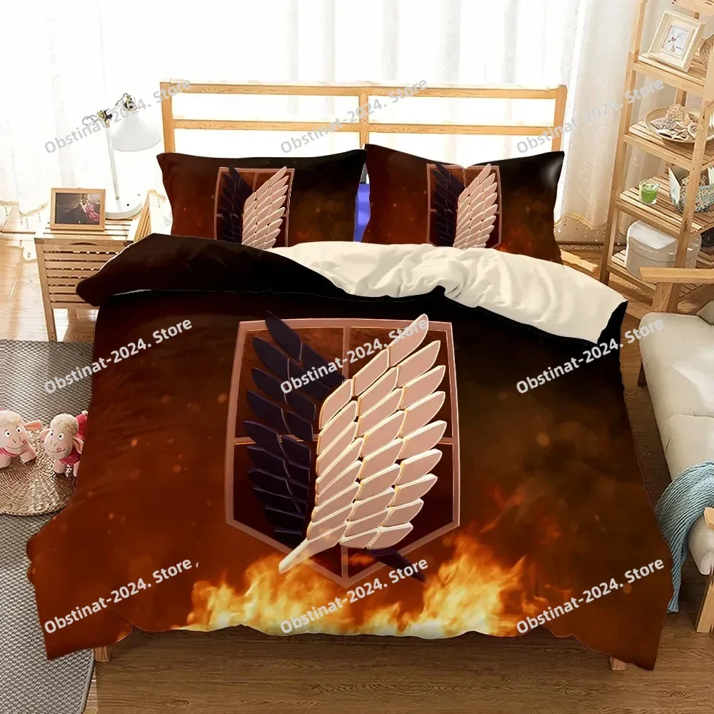 Set Sprei Anime Attack On Tita - 3D Printing Quilting ulasan dan harga