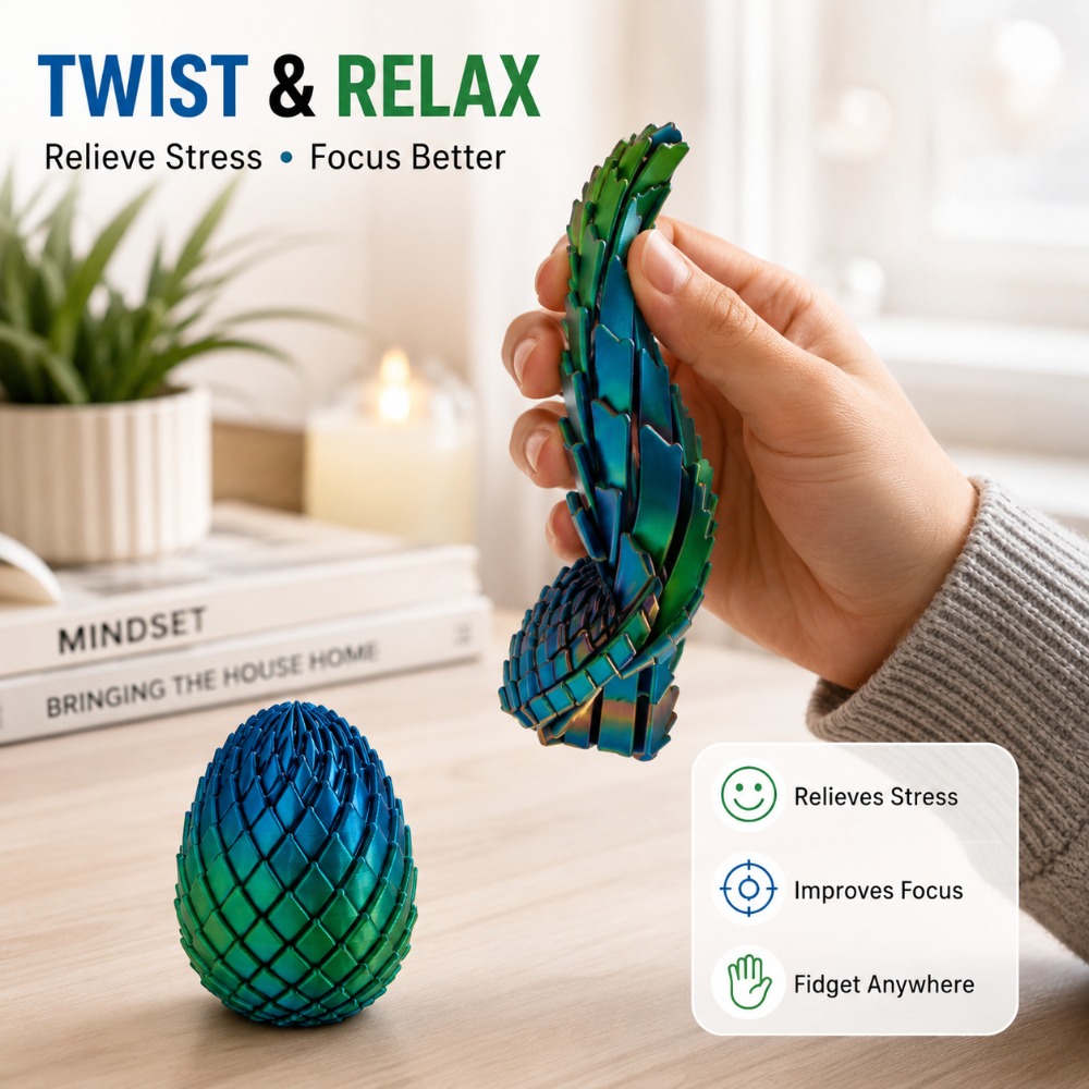 Mainan Telur Naga Putar 3D Pri - 3D Printing Food ulasan dan harga
