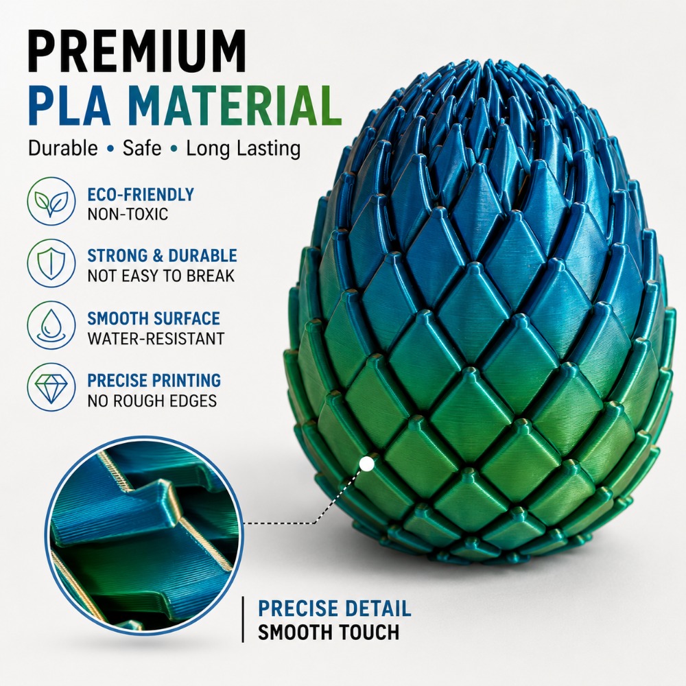 Mainan Telur Naga Putar 3D Pri - 3D Printing Food ulasan dan harga