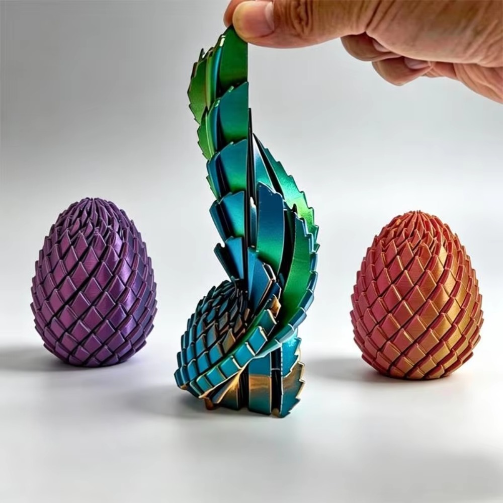 Mainan Telur Naga Putar 3D Pri - 3D Printing Food ulasan dan harga