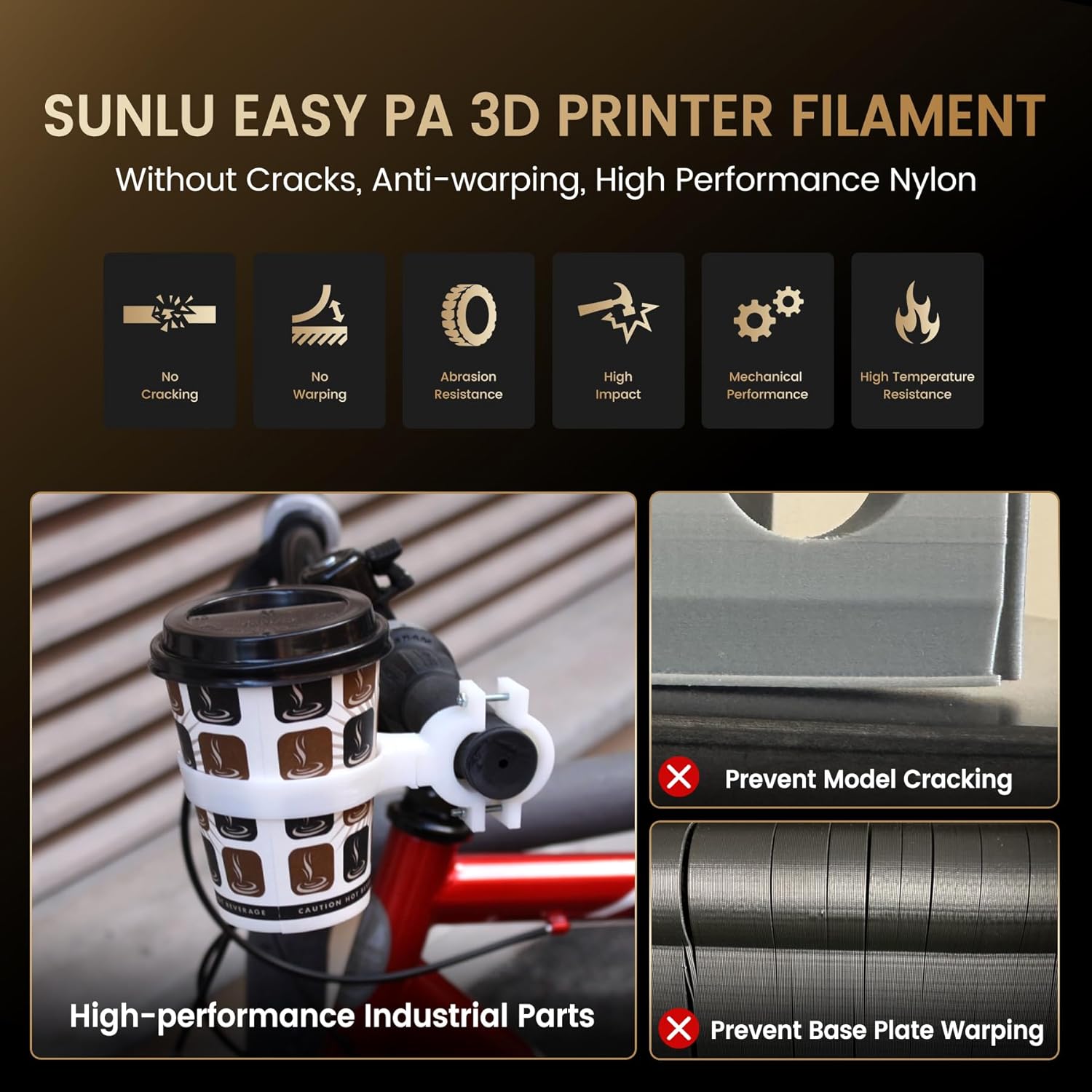 SUNLU 1KG Filamen Nilon Mudah  - 3D Printing Nylon Filament ulasan dan harga